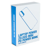 Laptop Power 20,000 mAh PD Power Bank with Integrated Cables