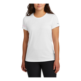 White Nike Ladies Swoosh Sleeve rLegend Tee