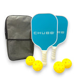 Fiberglass Pickleball Racket Paddle & Ball Set w/ Carrying bag