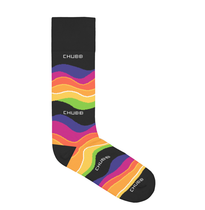 NEW Custom Cotton Crew Sock - Chubb Art Deco