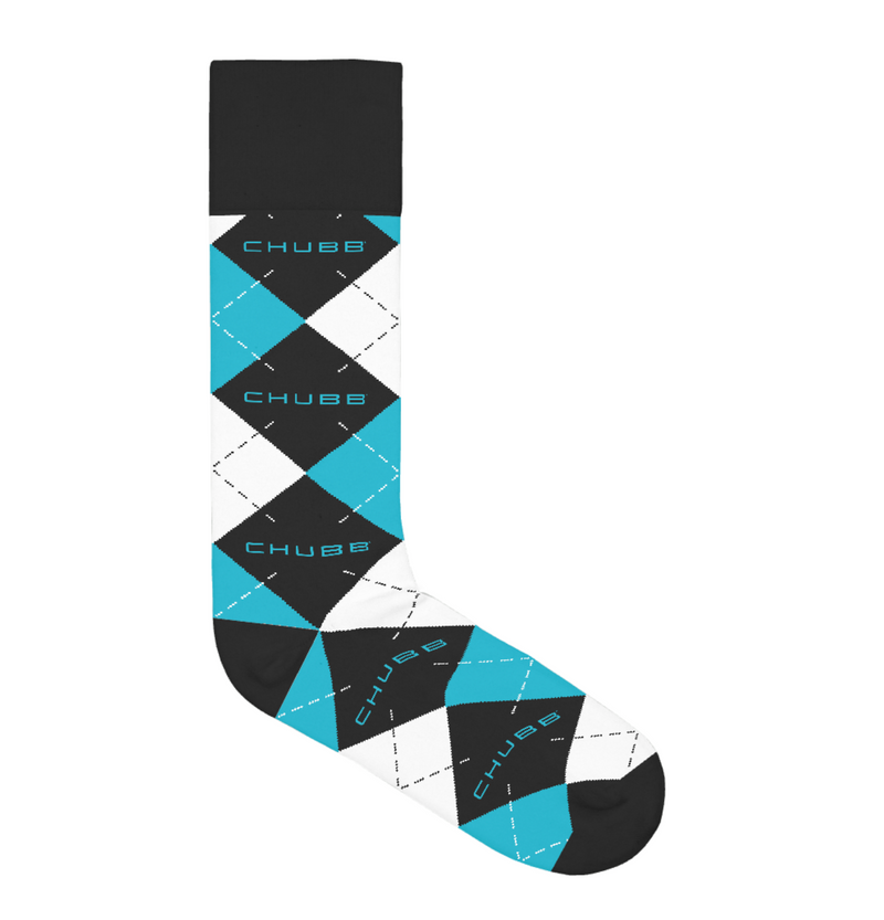 NEW Custom Cotton Crew Sock - Chubb Arguyle