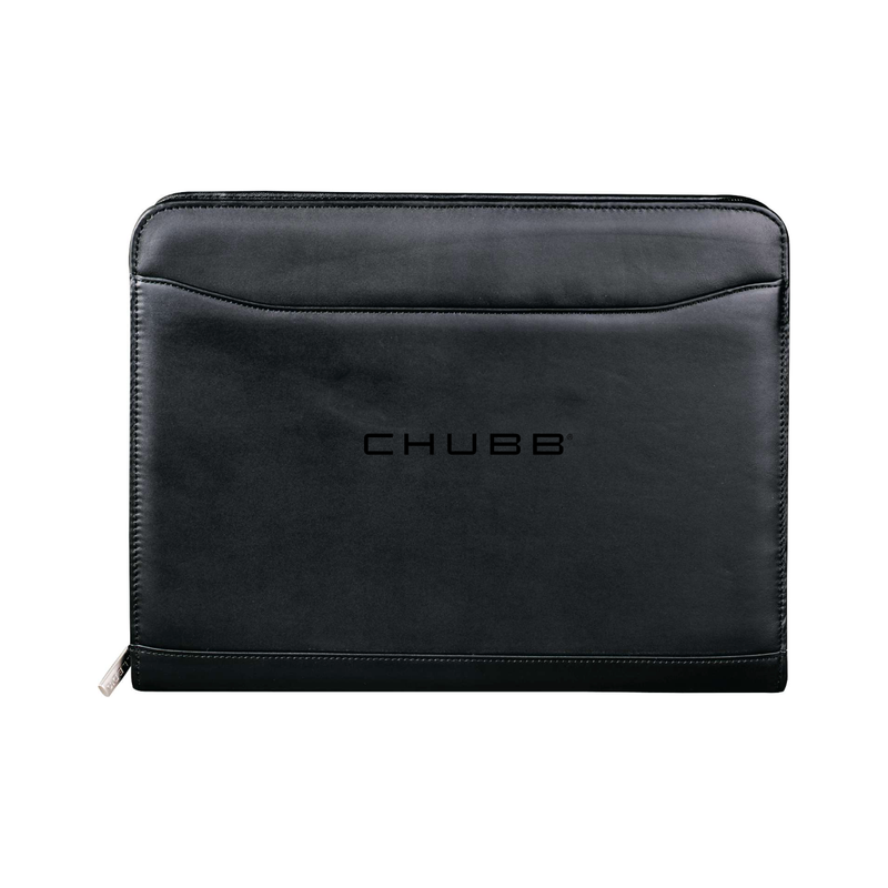 Genuine Leather Zippered Padfolio with FSC® Mix Paper