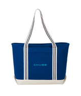 Atlantic Stripe 20oz Cotton Canvas Zippered Tote